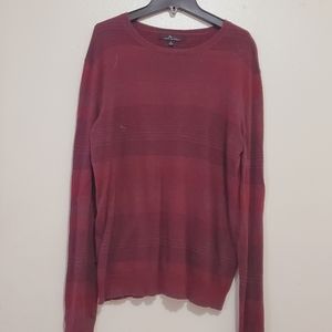 Marc Anthony Long Sleeve Shirt Striped Maroon